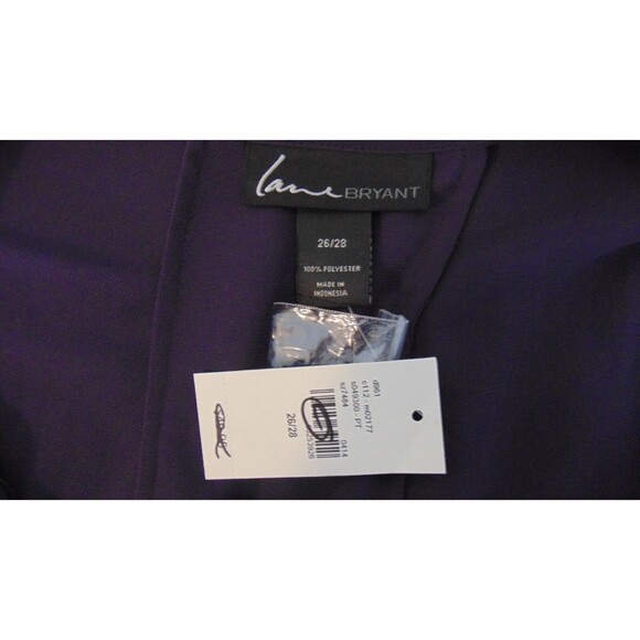 Womens Plus Size 26/28 Purple Sheer Chiffon Tunic Blouse 3/4 Sleeve Flowy Top - Picture 7 of 7